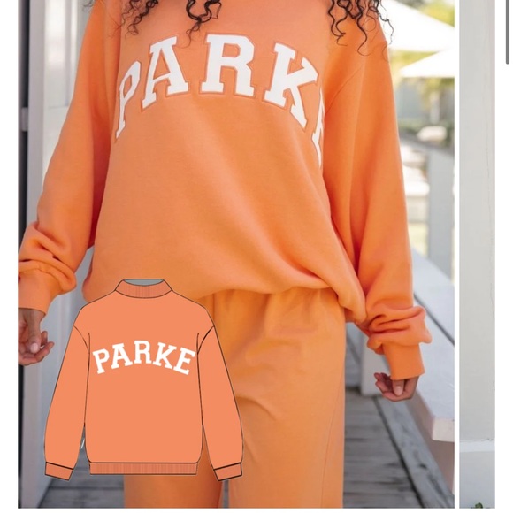 Orange 'PARKE' Mockneck Sweatshirt - Picture 1 of 2